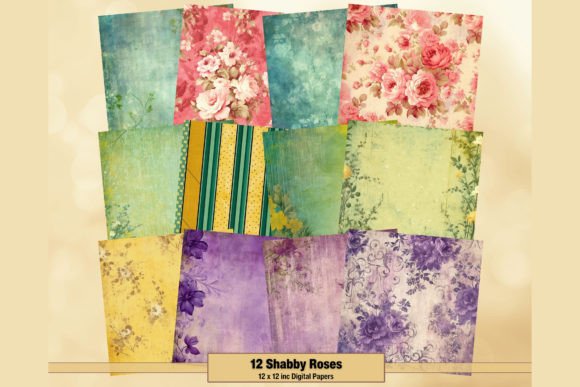 Download Shabby Roses Vintage Background Papers - Background papers Collection