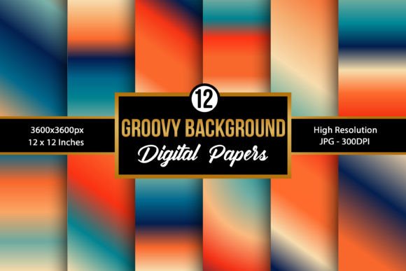 Download Retro Groovy Gradient Background Papers - Premium Resources