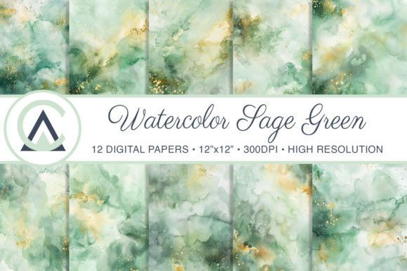 Download Watercolor Sage Green Background Papers - Background papers Collection