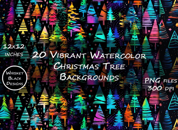 Download Neon Christmas Trees Background Papers - Background papers Collection