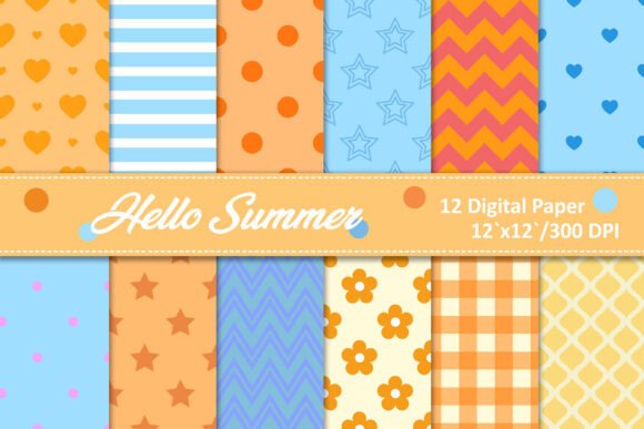 Download Summer Digital Paper Backgrounds - Backgrounds Collection