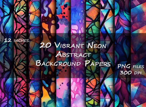 Download Vibrant Neon Abstract Background Papers - Premium Resources