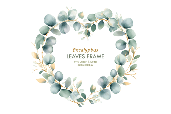 Download Watercolor Leaves Love Frame Clipart - Frame Collection